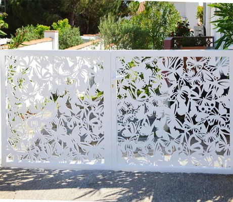 Square Powder Coated Aluminum Gate Exterior Sliding Door Design